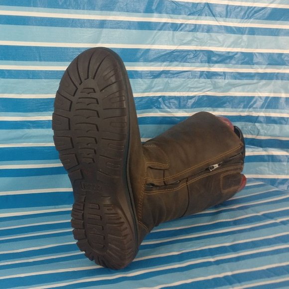 Wool Lining Knee high Zip up Tall Boot Waterproof Leather Fall/Winter 40/9.5WIDE - Picture 6 of 11